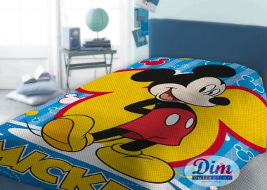 Κουβέρτα Μονή Πικέ 160x240εκ. Mickey 565 Digital Print Disney Dimcol - Disney - 