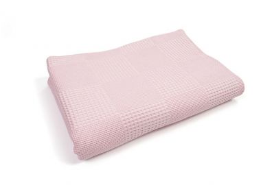 Κουβέρτα Πικέ bebe Μονόχρωμη 120X150 Ροζ 100% Cotton - Dimcol - 