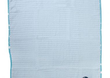 Κουβέρτα Πικέ Κούνιας 100x160εκ. Με Κέντημα Cloudy Bear 175 Sky Blue DimCol - DimCol - 