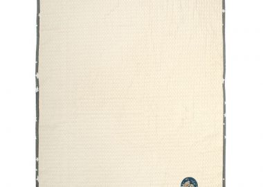 Κουβέρτα Πικέ Κούνιας 100x160εκ. Με Κέντημα Cloudy Bear 177 Ecru-Grey DimCol - DimCol - 