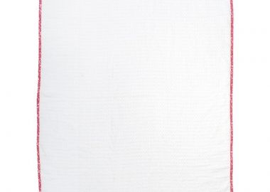 Κουβέρτα Πικέ Κούνιας 100x160εκ. Με Κέντημα Deer 197 White-Pink DimCol - DimCol - 