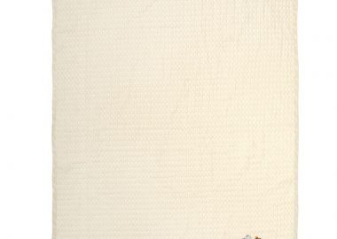 Κουβέρτα Πικέ Κούνιας 100x160εκ. Με Κέντημα Stork 194 Ecru-Yellow DimCol - DimCol - 