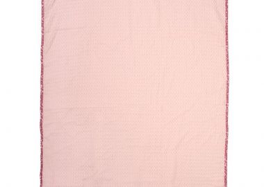 Κουβέρτα Πικέ Λίκνου 80x110εκ. Με Κέντημα Giraffe 171 Pink DimCol - DimCol - 