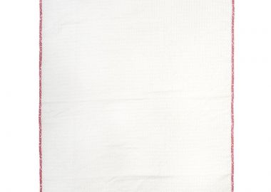Κουβέρτα Πικέ Λίκνου 80x110εκ. Με Κέντημα Giraffe 172 White-Pink DimCol - DimCol - 