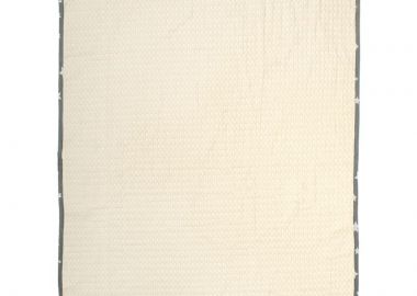 Κουβέρτα Πικέ Με Κέντημα bebe Aviator 185 100X160 Ecru-Grey 100% Cotton - Dimcol - 