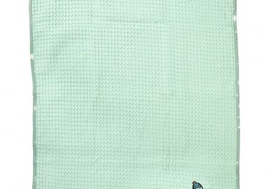 Κουβέρτα Πικέ Με Κέντημα bebe Dinosaur 182 100X160 Mint 100% Cotton - Dimcol - 