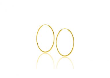 Κρίκοι σκουλαρίκια από ασήμι 925, επιχρυσωμένοι -  - 