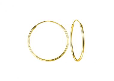 Κρίκοι σκουλαρίκια από ασήμι 925, επιχρυσωμένοι -  - 