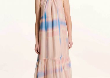 La Fée Maraboutée γυναικείο αμάνικο midi φόρεμα με tie-dye print - FL-RO-FURSI-S Ροζ - LA FEE MARABOUTEE - 
