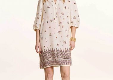 La Fée Maraboutée γυναικείο mini φόρεμα με all-over print - FL-RO-FERTIGO-O Εκρού - LA FEE MARABOUTEE - 