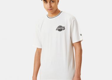 LA LAKERS NBA DISTRESSED GRAPHIC OVERSIZED T-SHIRT ΑΣΠΡΟ - NEW ERA - 