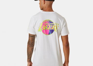 LA LAKERS NBA NEON GRAPHIC T-SHIRT ΑΣΠΡΟ - NEW ERA - 