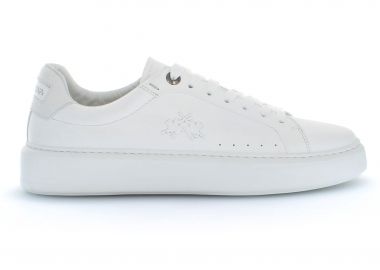 La Martina ανδρικά δερμάτινα sneakers με λογότυπο - LFM251001-3000 Λευκό - LA MARTINA - 