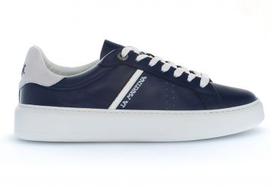 La Martina ανδρικά δερμάτινα sneakers με λογότυπο - LFM251003-3010 Μπλε Σκούρο - LA MARTINA - 