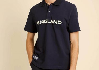 La Martina ανδρική μπλούζα πόλο πικέ με England print Regular Fit 