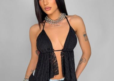 LACE TOP FLOUNCE - sense-shop - 