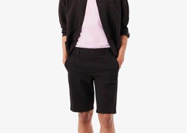 Lacoste ανδρική βερμούδα chino stretch twill Slim Fit - FH2349 Καφέ Σκούρο - LACOSTE - 