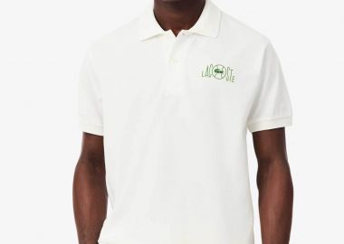 Lacoste ανδρική μπλούζα πόλο πικέ με λογότυπο και tennis ball motif Classic Fit - PH2080 Λευκό - LACOSTE - 