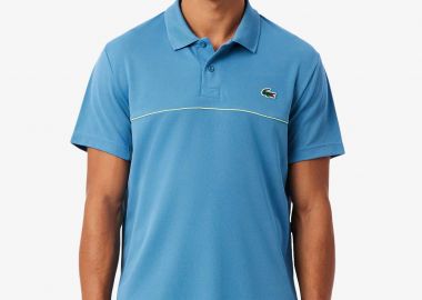 Lacoste ανδρική μπλούζα πόλο πικέ με λογότυπο Regular Fit - DH0260 Μπλε Mirage - LACOSTE - 