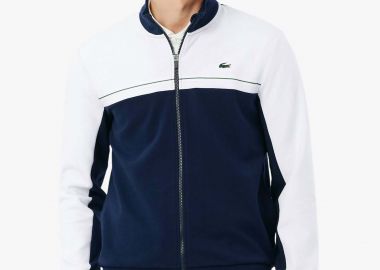 Lacoste ανδρική ζακέτα φούτερ colour-blocked με λογότυπο Regular Fit - SH0131 Μπλε Σκούρο - LACOSTE - 