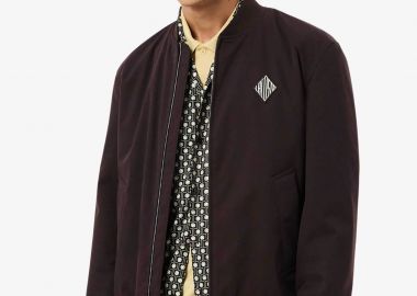 Lacoste ανδρικό αδιάβροχο bomber jacket με retro logo - BH0724-00 Καφέ Σκούρο - LACOSTE - 
