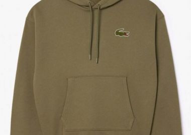 Lacoste Ανδρικό Φούτερ με κουκούλα Loose Fit SH2754 Χακί - Lacoste - 