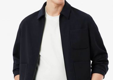 Lacoste ανδρικό jacket με γιακά και περιεκτικότητα σε μαλλί - BH1248 Μπλε Σκούρο - LACOSTE - 