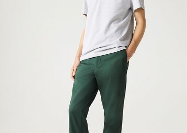Lacoste ανδρικό παντελόνι chino μονόχρωμο - HH2709 Πράσινο Σκούρο - LACOSTE - 