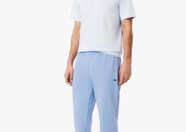 Lacoste ανδρικό παντελόνι φόρμας με contrast ρίγα και λογότυπο Regular Fit - XH0166 Μπλε Ανοιχτό - LACOSTE - 