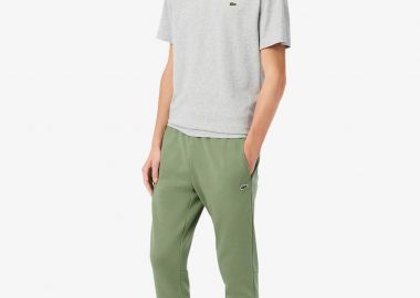 Lacoste ανδρικό παντελόνι φόρμας με κεντημένο λογότυπο Slim Fit - XH9624 Πράσινο Teal - LACOSTE - 
