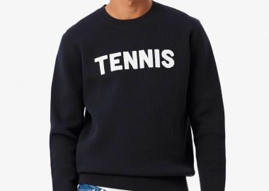 Lacoste ανδρικό πουλόβερ ribbed με motif 