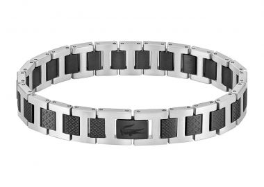 LACOSTE Βραχιόλι από ανοξείδωτο ατσάλι Silver & Black 2040418 - Lacoste Jewellery - 