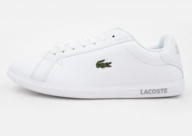 Lacoste γυναικεία δερμάτινα sneakers με κεντημένο λογότυπο 