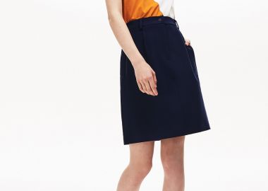 Lacoste γυναικεία φούστα ψηλόμεση Neoprene - JF0571 Μπλε Σκούρο - LACOSTE - 