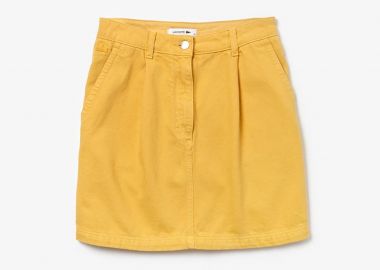 Lacoste γυναικεία mini φούστα μονόχρωμη - JF4401 Κίτρινο - LACOSTE - 