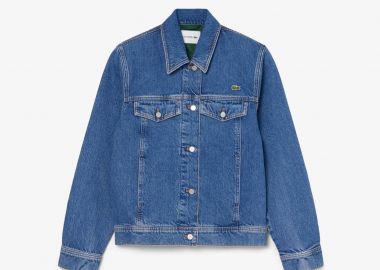 Lacoste γυναικείο denim jacket με λογότυπο Slim Fit - BF0244 Denim Blue - LACOSTE - 