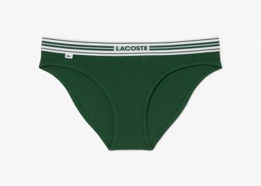 Lacoste γυναικείο εσώρουχο brief με contrast μέση και λογότυπο - 8F1333-00 Πράσινο - LACOSTE - 
