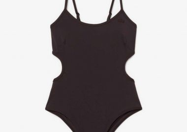 Lacoste γυναικείο μαγιό ολόσωμο με λογότυπο - MF9882 Καφέ Σκούρο - LACOSTE - 