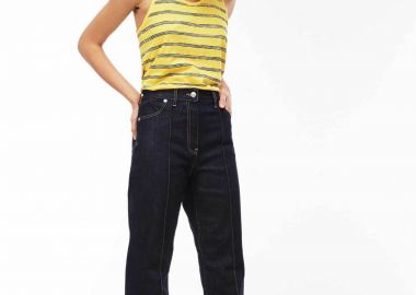 Lacoste γυναικείο παντελόνι τζιν ψηλόμεσο Boot Cut - HF3965 Μπλε Σκούρο - LACOSTE - 