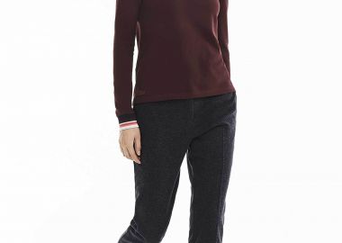 Lacoste γυναικείο tweed παντελόνι μονόχρωμο - HF7837 Ανθρακί - LACOSTE - 