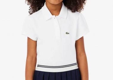 Lacoste παιδική μπλούζα πόλο πικέ με κεντημένο λογότυπο - PJ0953 Λευκό - LACOSTE - 