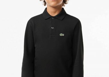 Lacoste παιδική πόλο μπλούζα πικέ με κεντημένο λογότυπο Regular Fit - PJ8915 Μαύρο - LACOSTE - 