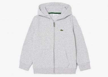 Lacoste παιδική ζακέτα φούτερ με κουκούλα και λογότυπο Regular Fit - SJ0932 Γκρι - LACOSTE - 
