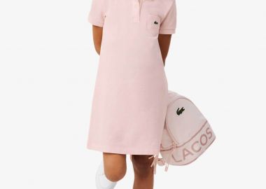 Lacoste παιδικό φόρεμα πόλο πικέ με κεντημένο λογότυπο Straight Fit - EJ1277 Ροζ Ανοιχτό - LACOSTE - 