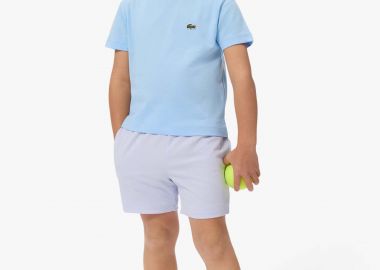 Lacoste παιδικό σορτς Ultra Dry με λογότυπο - GJ0822 Σιελ - LACOSTE - 