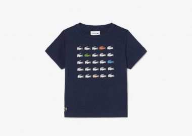 Lacoste παιδικό T-shirt με crocodile print - TJ6943 Μπλε Σκούρο - LACOSTE - 