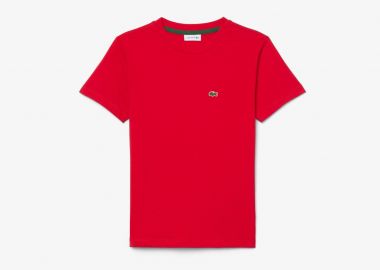 Lacoste παιδικό T-shirt με κεντημένο λογότυπο - TJ0826 Κόκκινο - LACOSTE - 