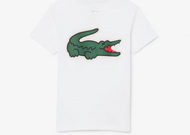 Lacoste παιδικό T-shirt Ultra Dry με crocodile print - TJ0803 Λευκό - LACOSTE - 