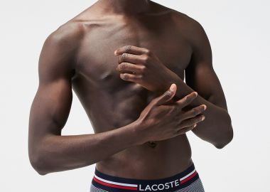 Lacoste σετ 3 εσωρούχων μπoξεράκια σλιπ με δίχρωμο λάστιχο - 5H3413 Μπλε Σκούρο - LACOSTE - 