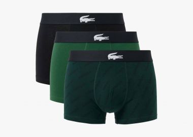 Lacoste σετ ανδρικά εσώρουχα trunk με λογότυπο (3 τεμάχια) - 5H1288-00 Πράσινο Σκούρο - LACOSTE - 